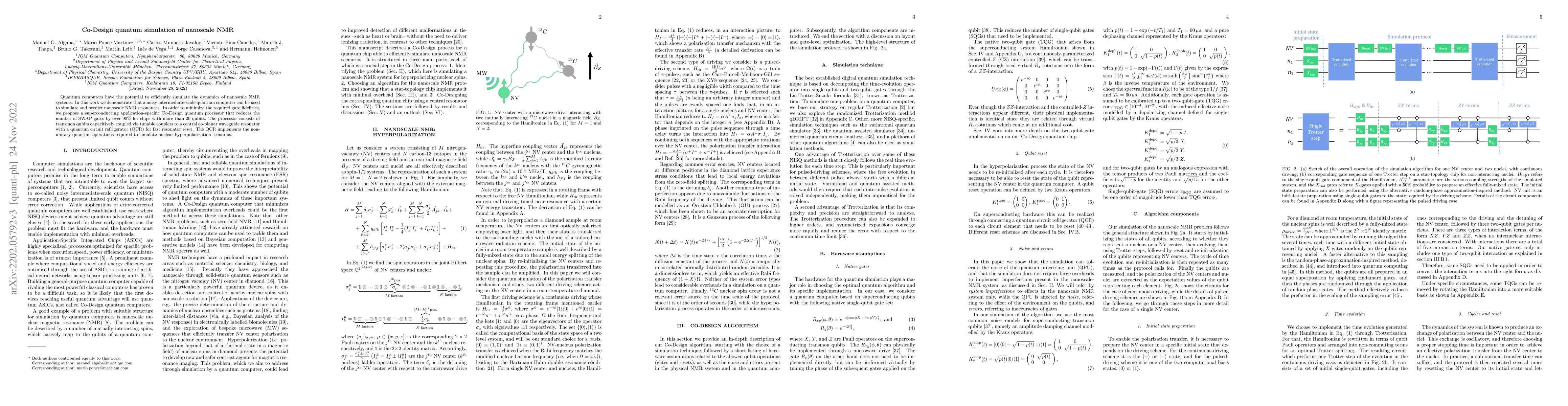 Thumbnail for Co-Design quantum simulation of nanoscale NMR