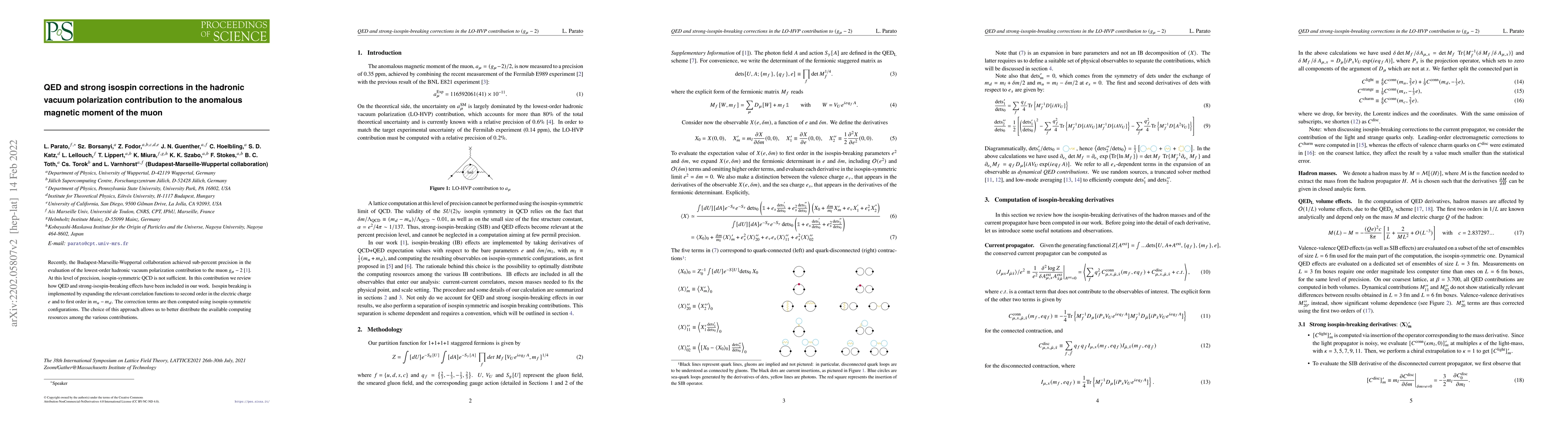 Thumbnail for QED and strong isospin corrections in the hadronic vacuum polarization
  contribution to the anomalous magnetic moment of the muon