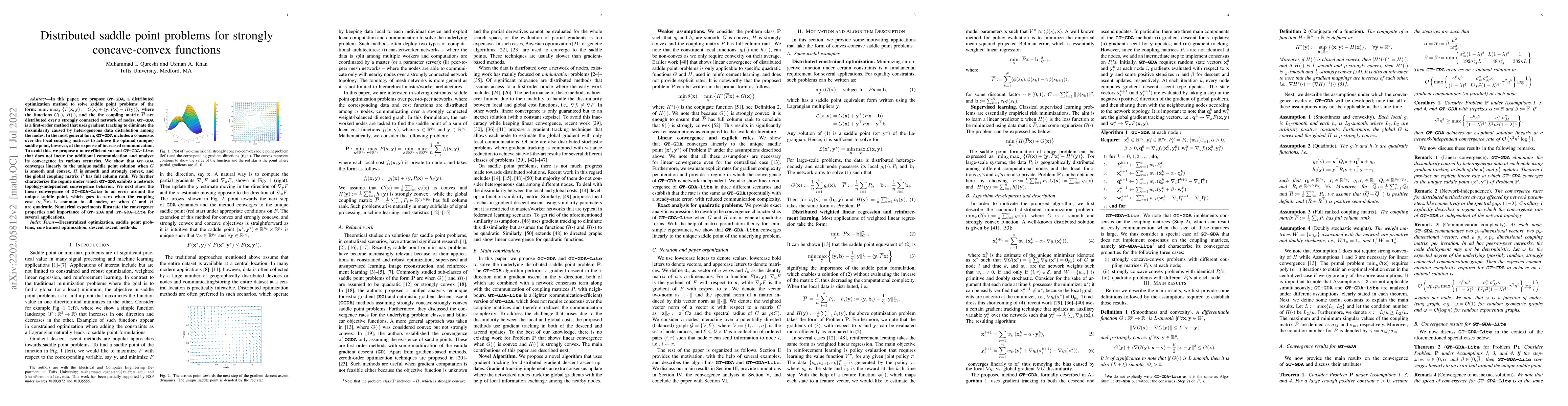 Thumbnail for Distributed saddle point problems for strongly concave-convex functions