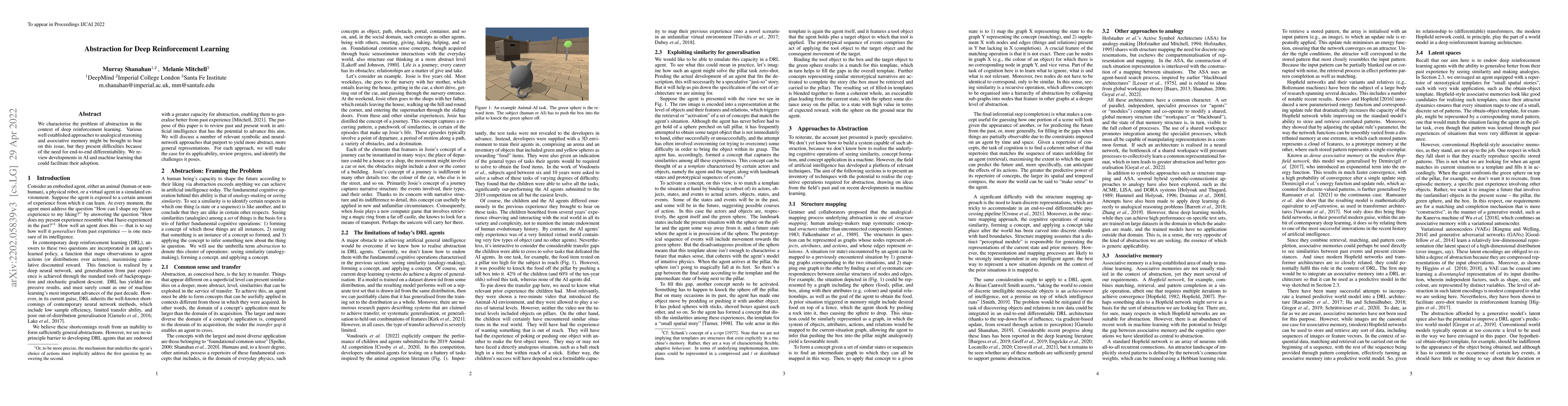Thumbnail for Abstraction for Deep Reinforcement Learning