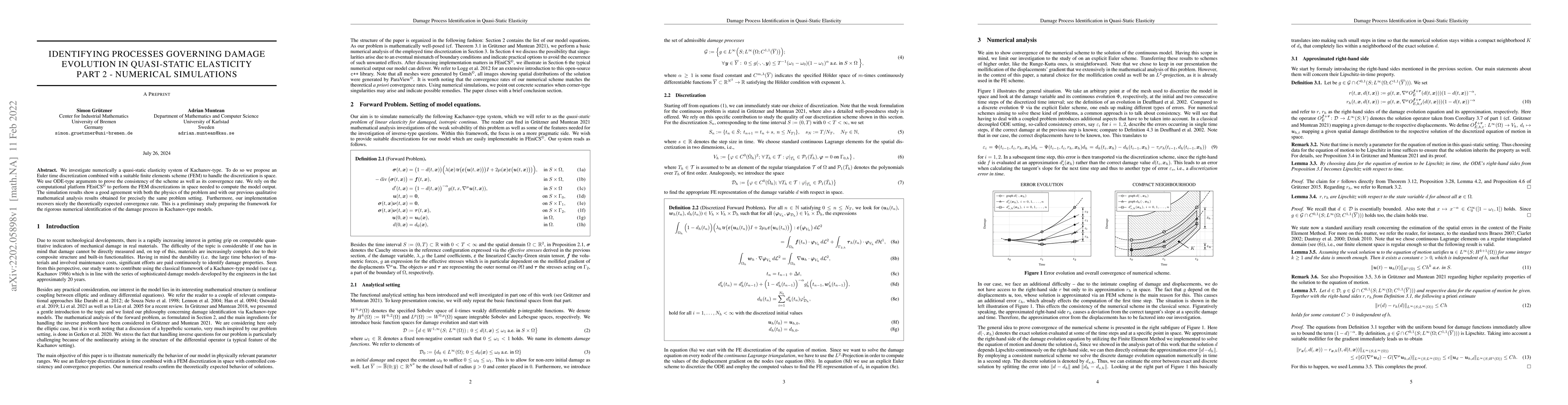 Thumbnail for Identifying Processes Governing Damage Evolution in Quasi-Static
  Elasticity. Part 2 -- Numerical Simulations