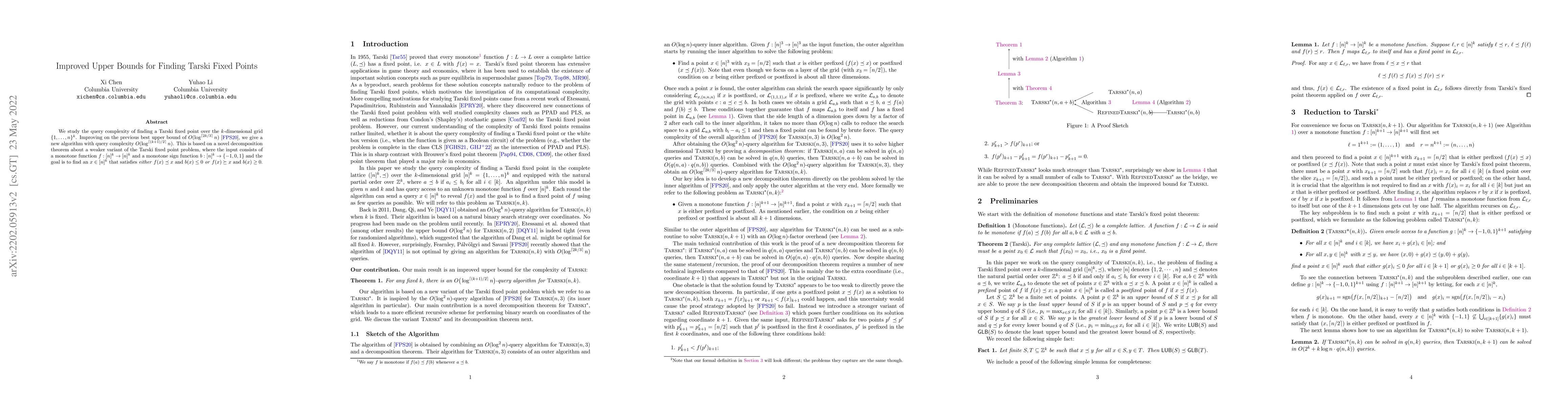 Thumbnail for Improved Upper Bounds for Finding Tarski Fixed Points