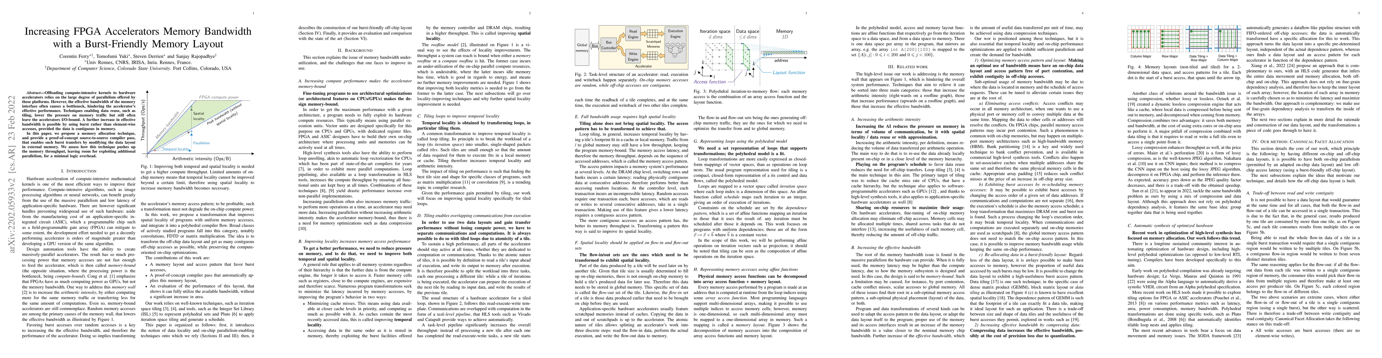 Thumbnail for Increasing FPGA Accelerators Memory Bandwidth with a Burst-Friendly
  Memory Layout