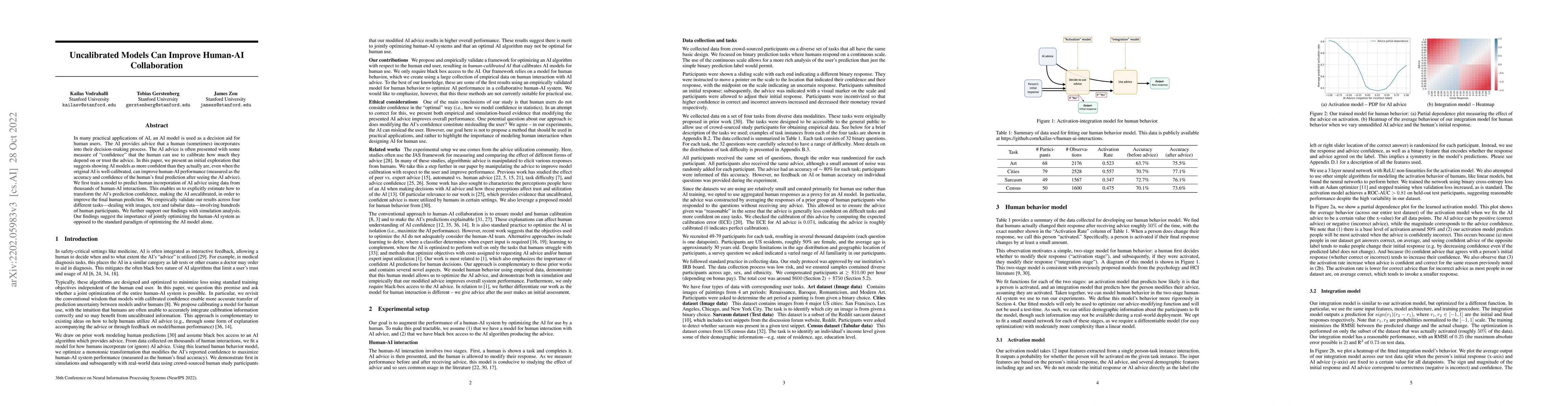 Thumbnail for Uncalibrated Models Can Improve Human-AI Collaboration