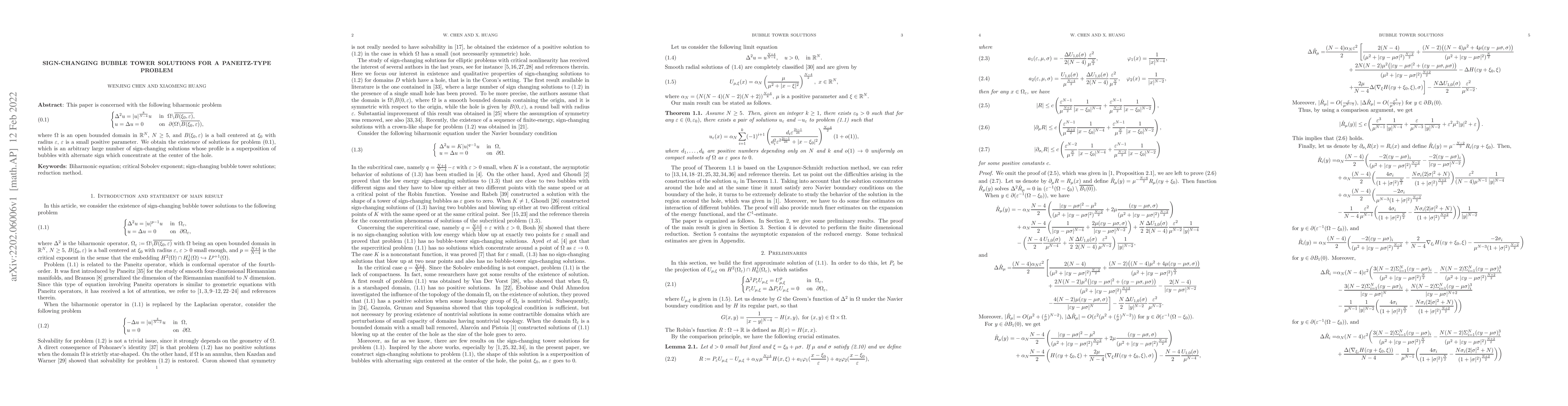 Thumbnail for Sign-changing bubble tower solutions for a Paneitz-type problem
