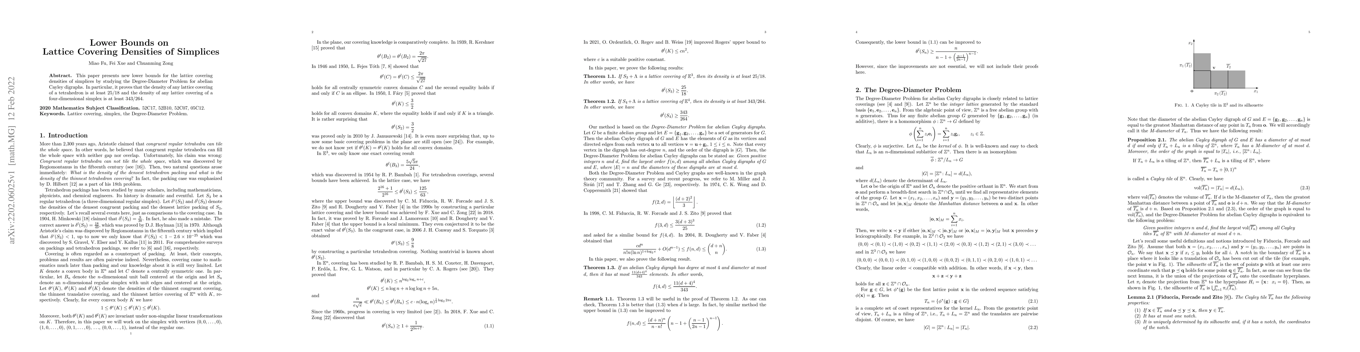 Thumbnail for Lower Bounds on Lattice Covering Densities of Simplices