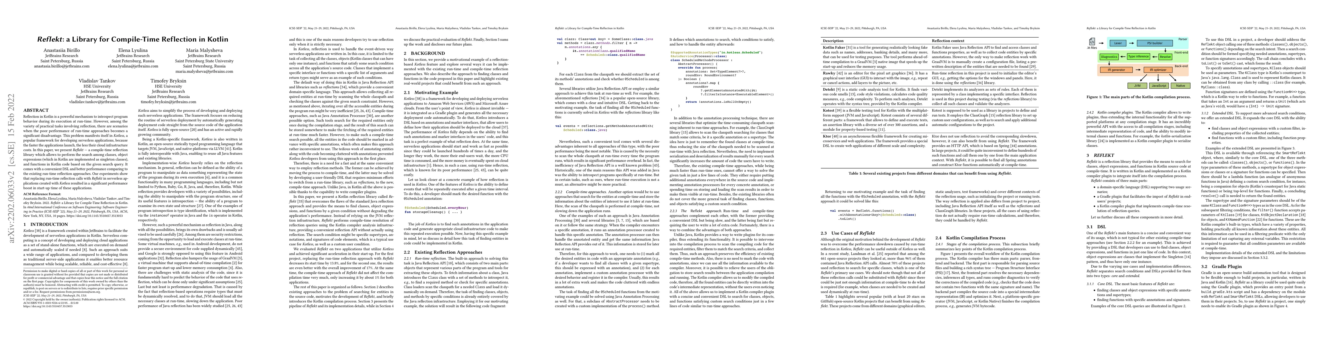 Thumbnail for Reflekt: a Library for Compile-Time Reflection in Kotlin