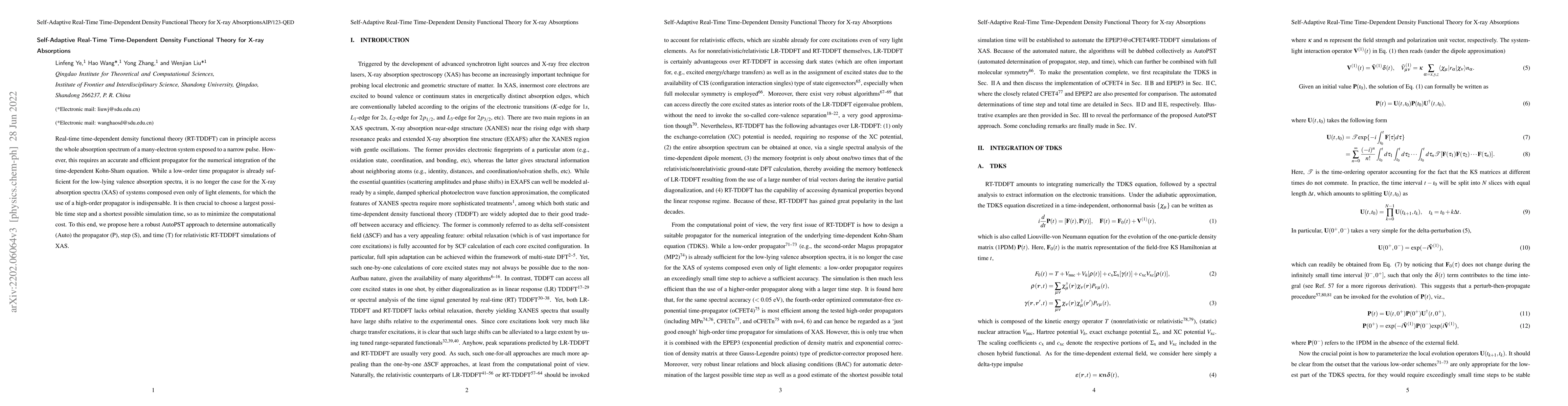 Thumbnail for Self-Adaptive Real-Time Time-Dependent Density Functional Theory for
  X-ray Absorptions