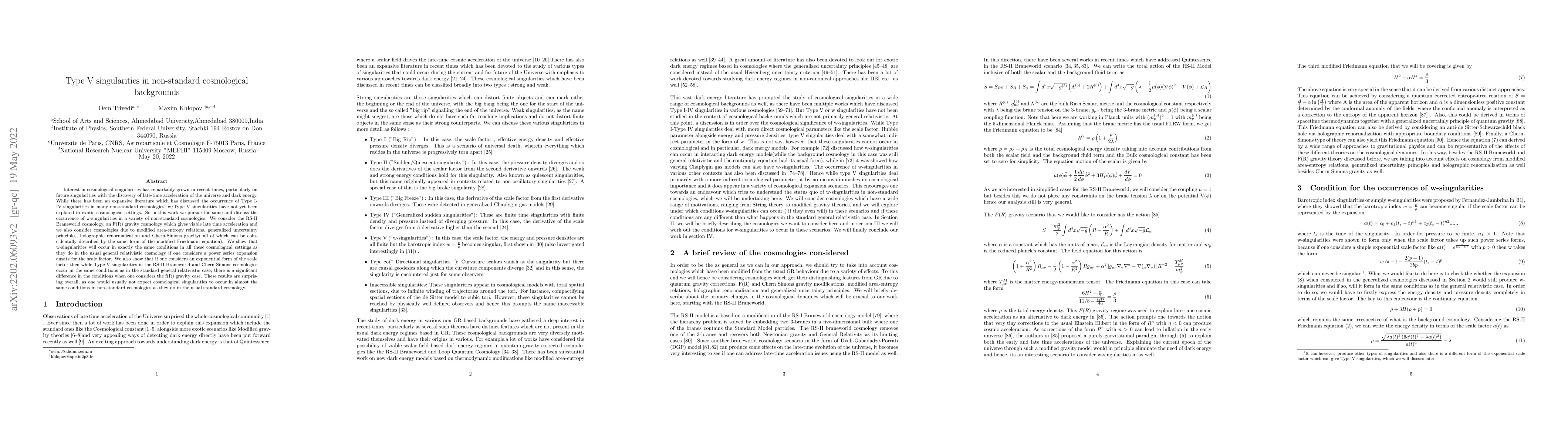 Thumbnail for Type V singularities in non-standard cosmological backgrounds