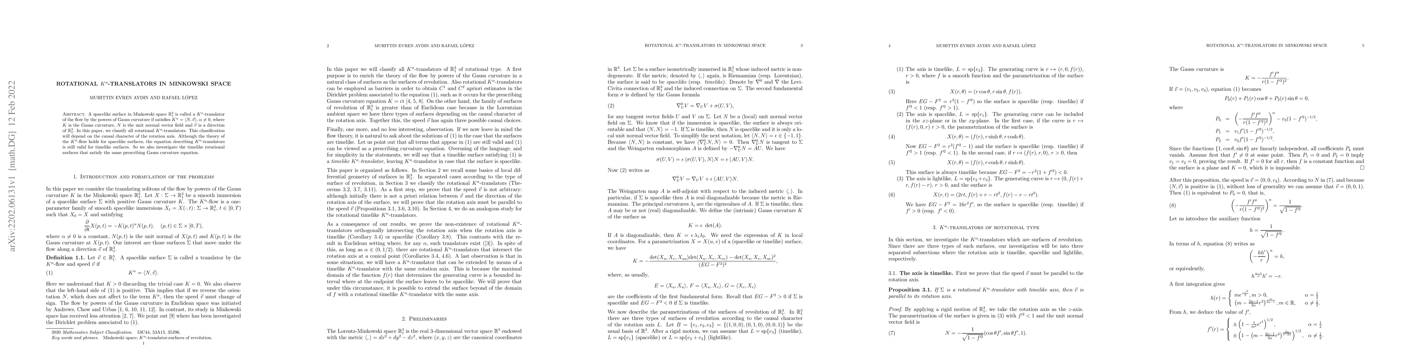 Thumbnail for Rotational $K^\alpha$-translators in Minkowski space