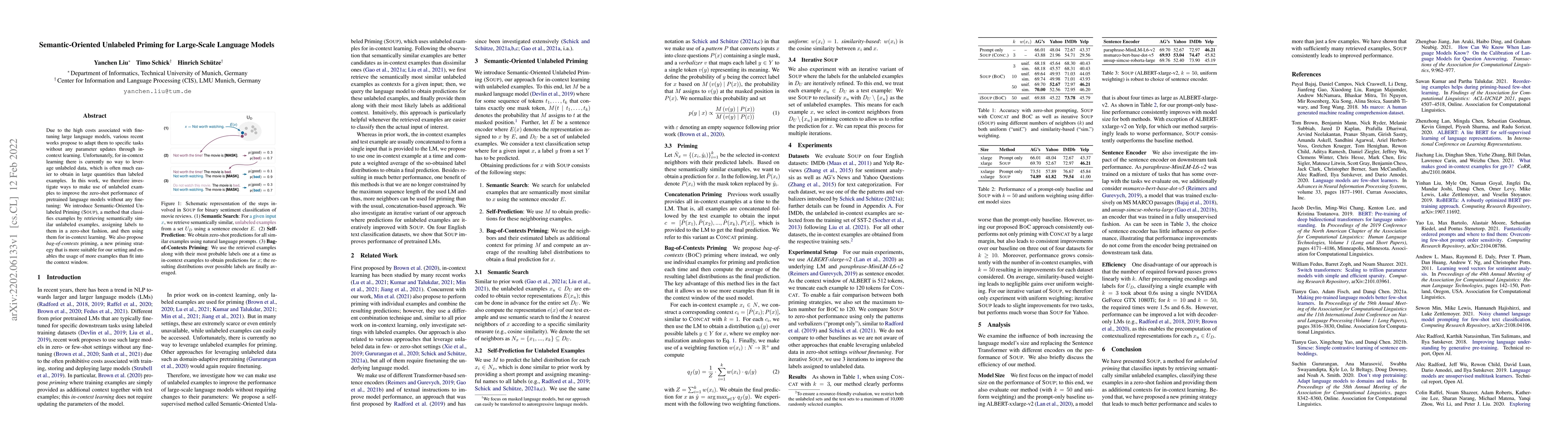 Thumbnail for Semantic-Oriented Unlabeled Priming for Large-Scale Language Models