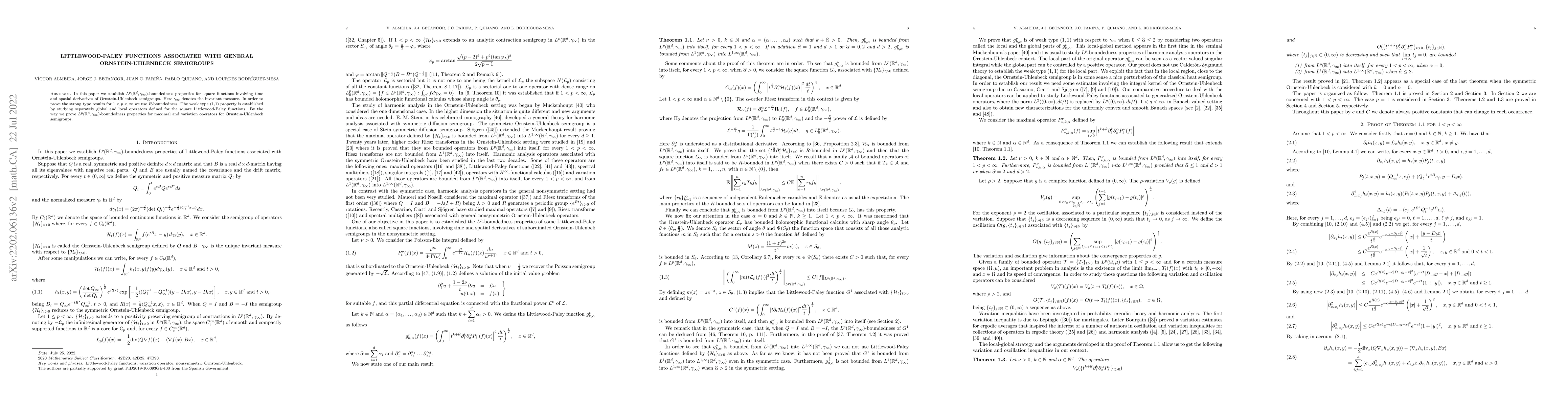 Thumbnail for Littlewood-Paley functions associated with general Ornstein-Uhlenbeck
  semigroups