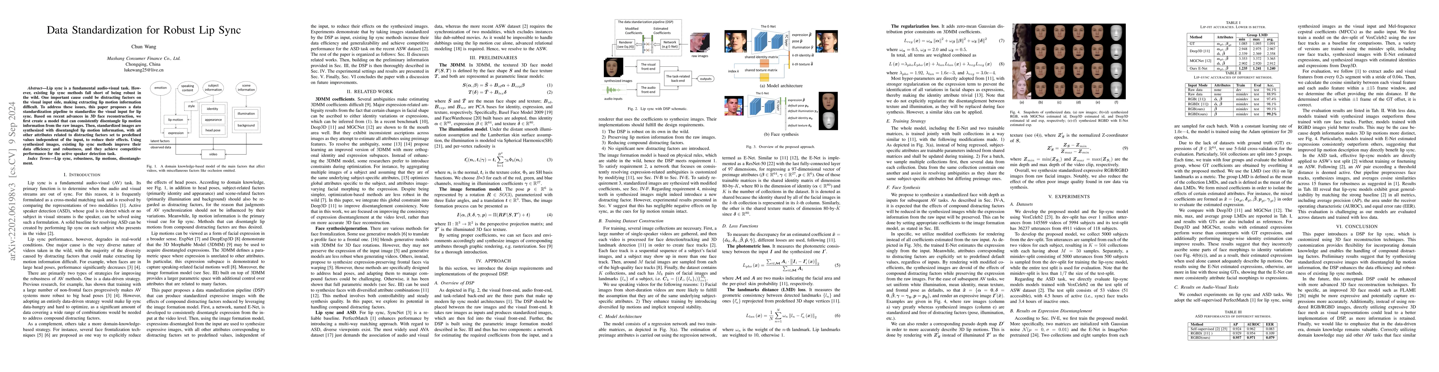 Thumbnail for Data standardization for robust lip sync
