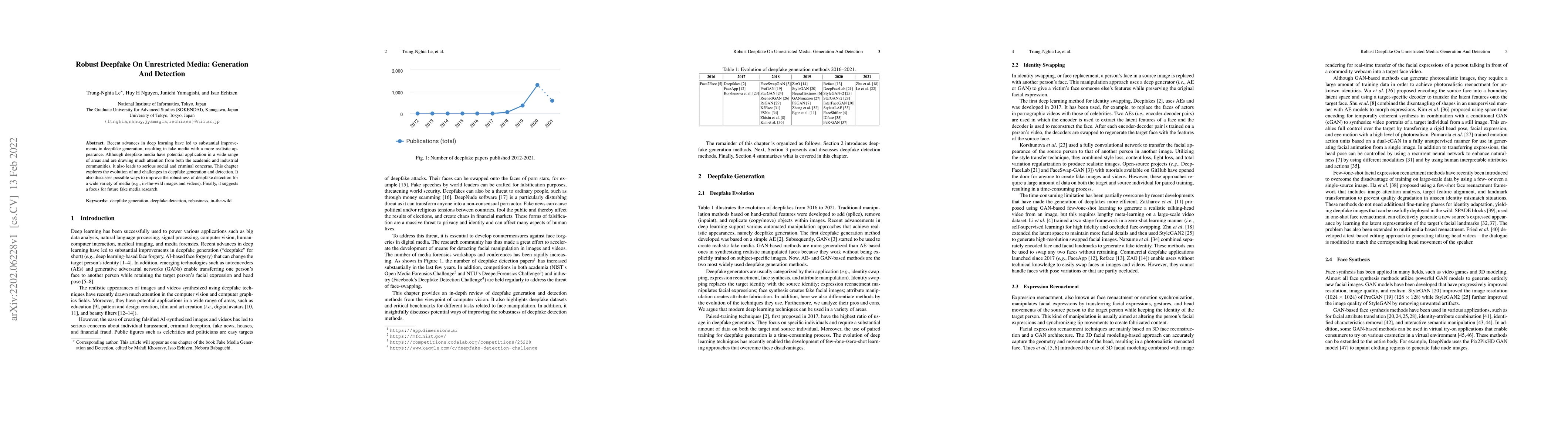 Thumbnail for Robust Deepfake On Unrestricted Media: Generation And Detection