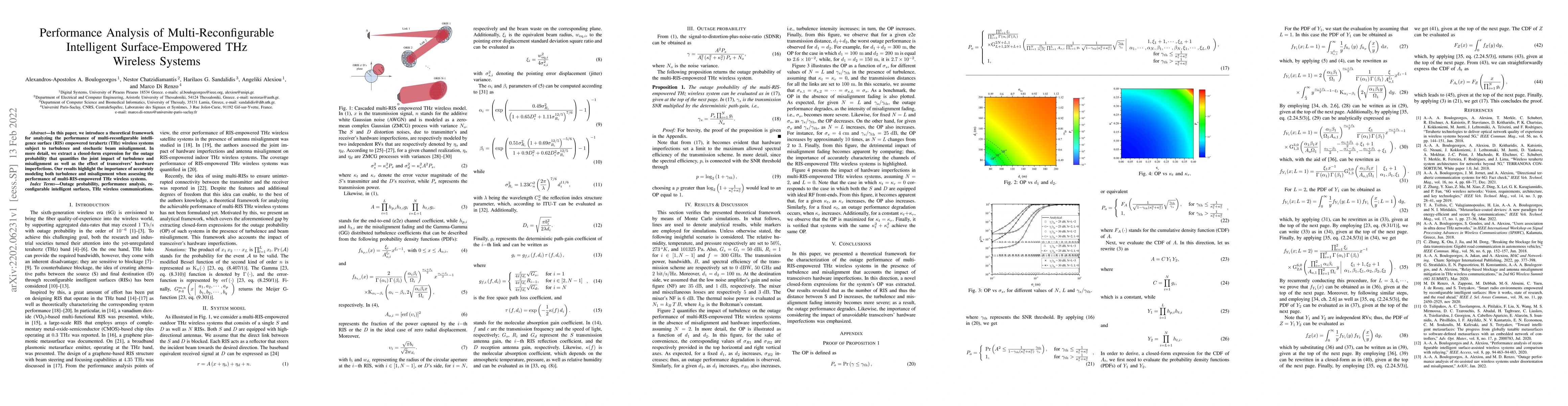 Thumbnail for Performance Analysis of Multi-Reconfigurable Intelligent
  Surface-Empowered THz Wireless Systems