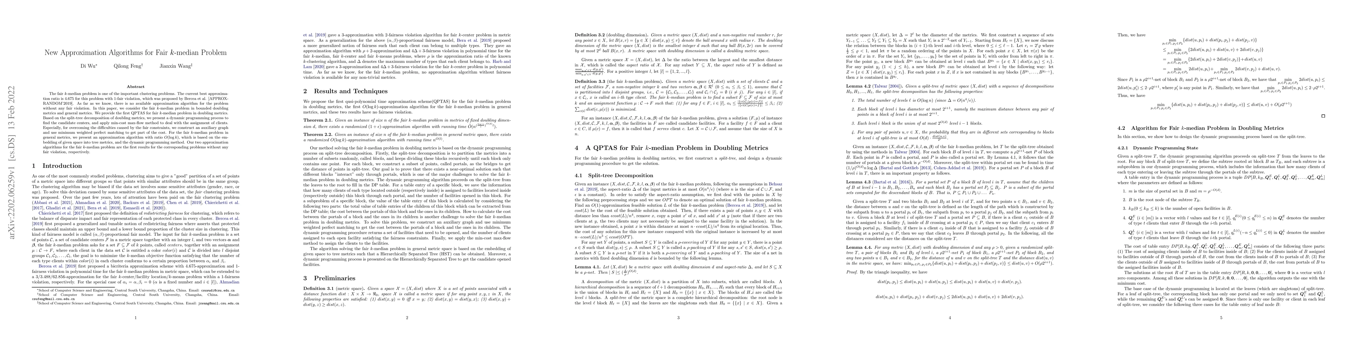 Thumbnail for New Approximation Algorithms for Fair $k$-median Problem
