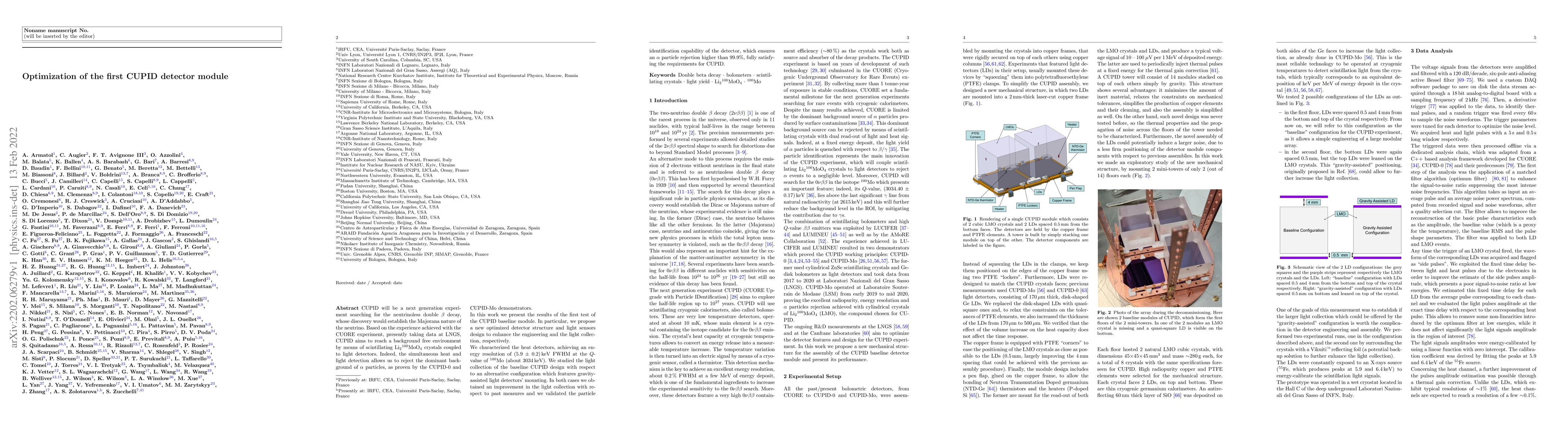 Thumbnail for Optimization of the first CUPID detector module