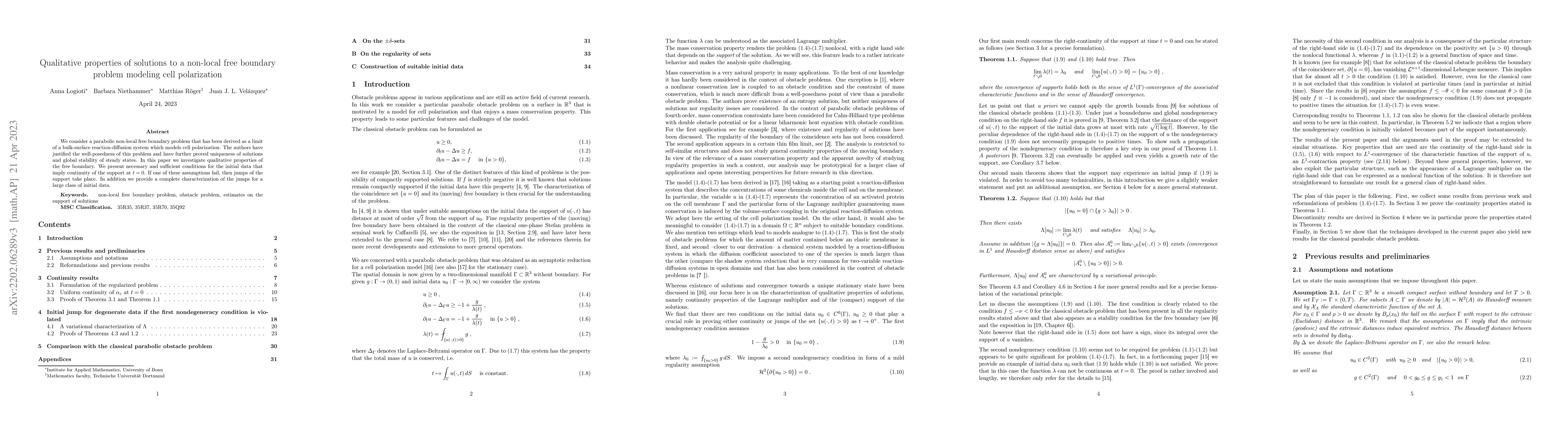 Thumbnail for Qualitative properties of solutions to a non-local free boundary problem
  modeling cell polarization