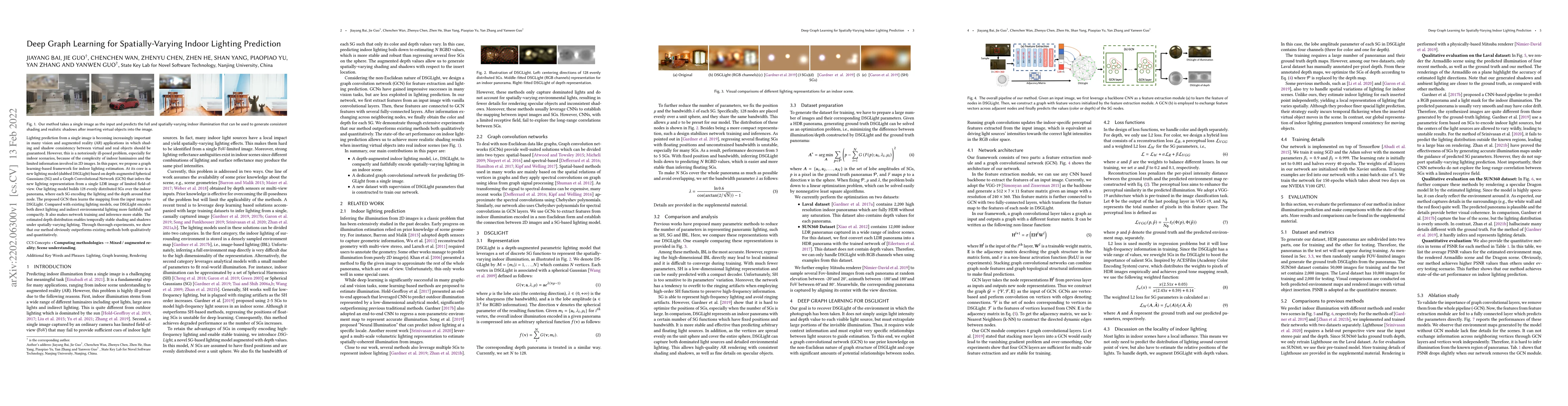 Thumbnail for Deep Graph Learning for Spatially-Varying Indoor Lighting Prediction