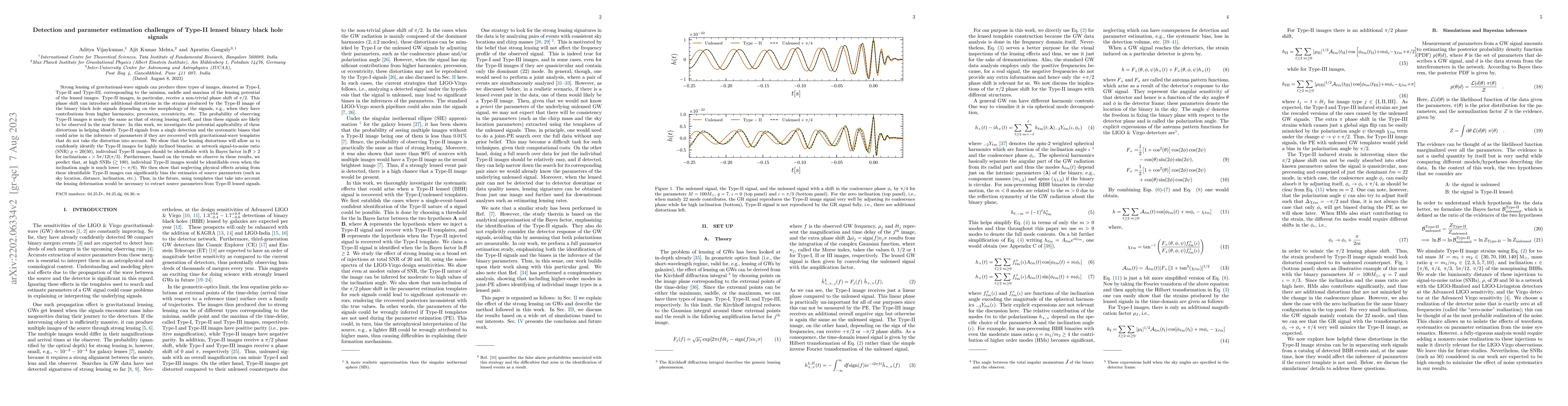 Thumbnail for Detection and parameter estimation challenges of Type-II lensed binary
  black hole signals