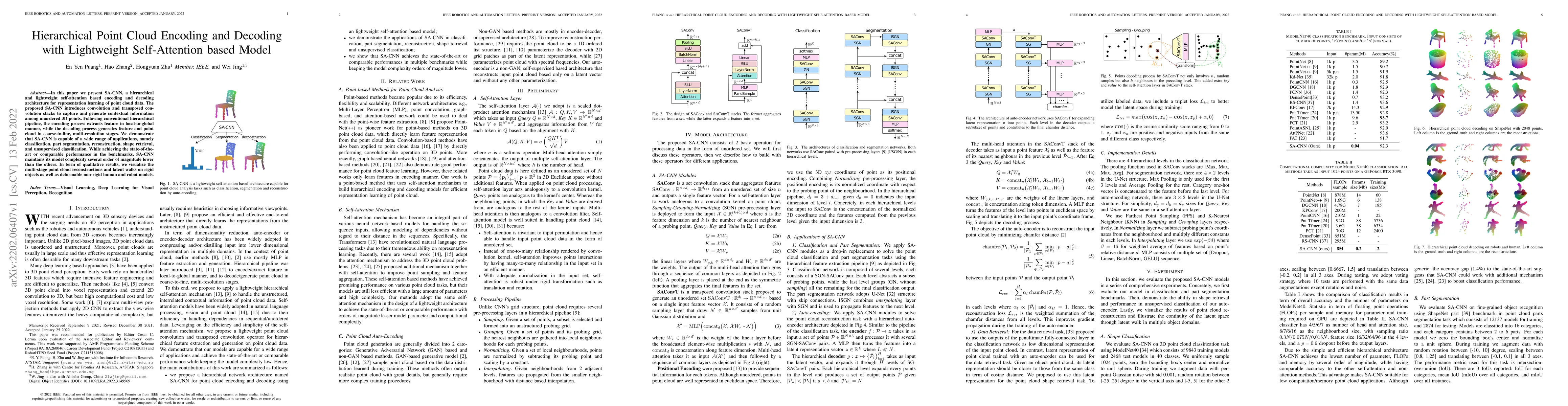 Thumbnail for Hierarchical Point Cloud Encoding and Decoding with Lightweight
  Self-Attention based Model