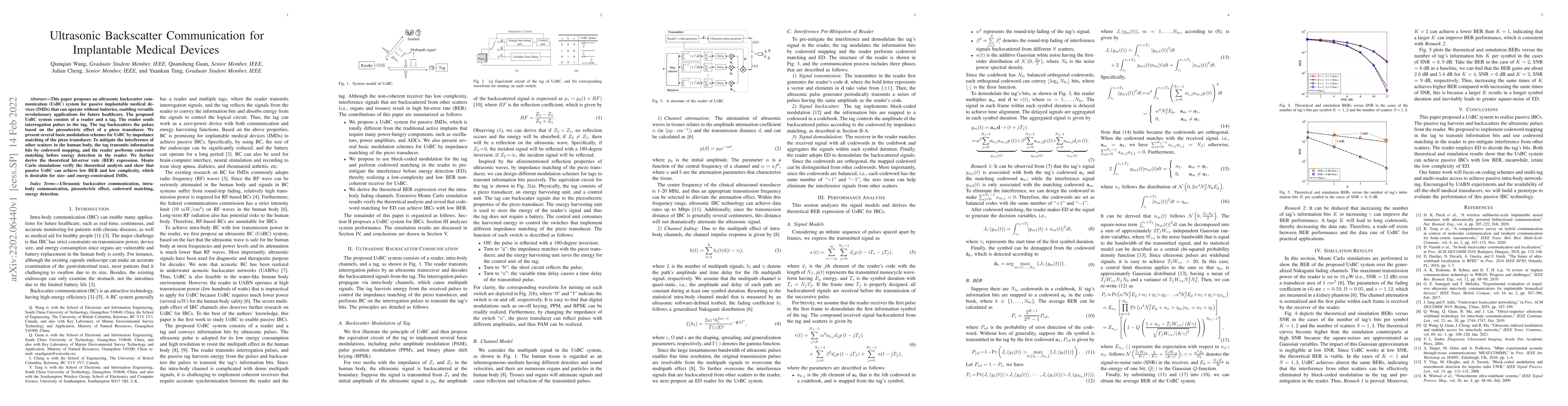 Thumbnail for Ultrasonic Backscatter Communication for Implantable Medical Devices
