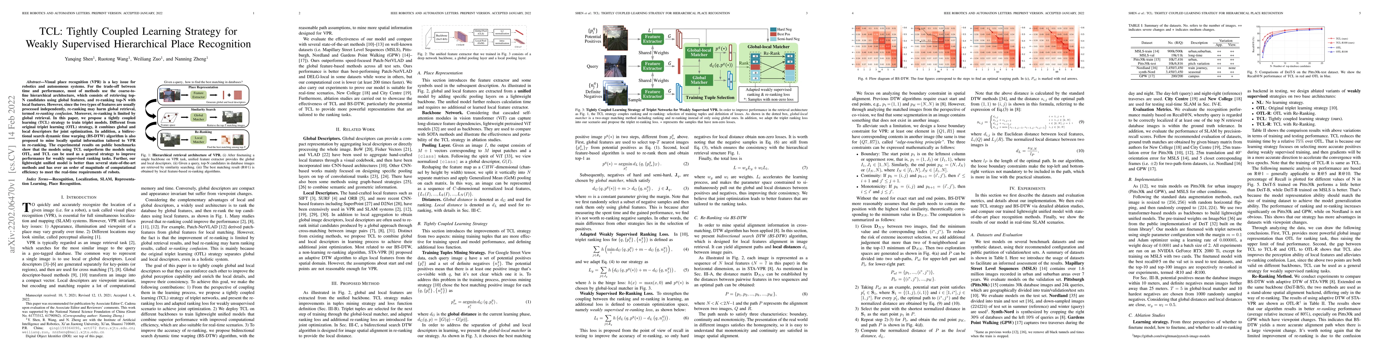 Thumbnail for Tightly Coupled Learning Strategy for Weakly Supervised Hierarchical
  Place Recognition