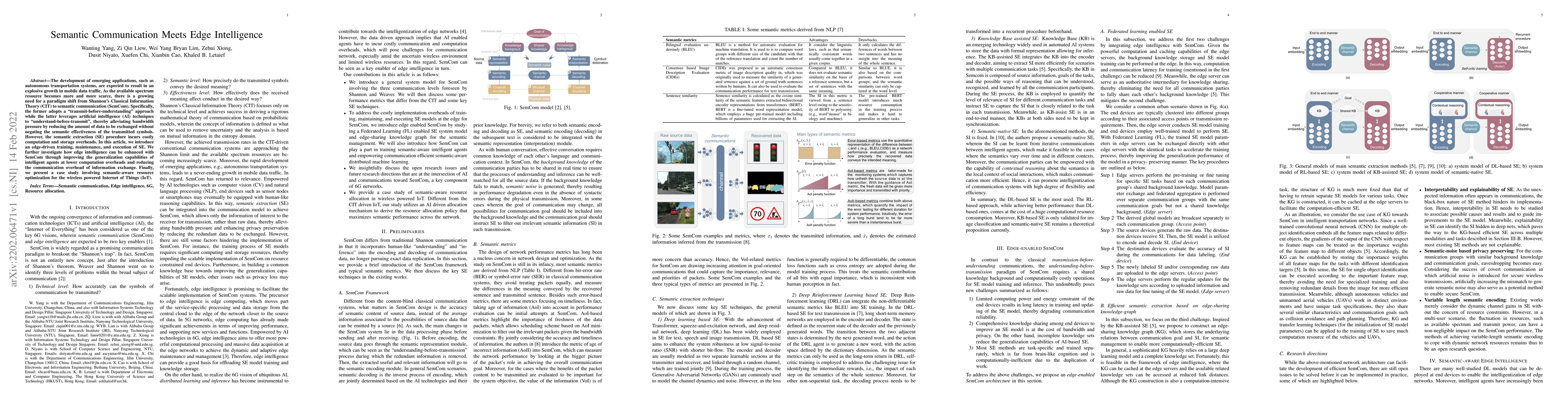 Thumbnail for Semantic Communication Meets Edge Intelligence