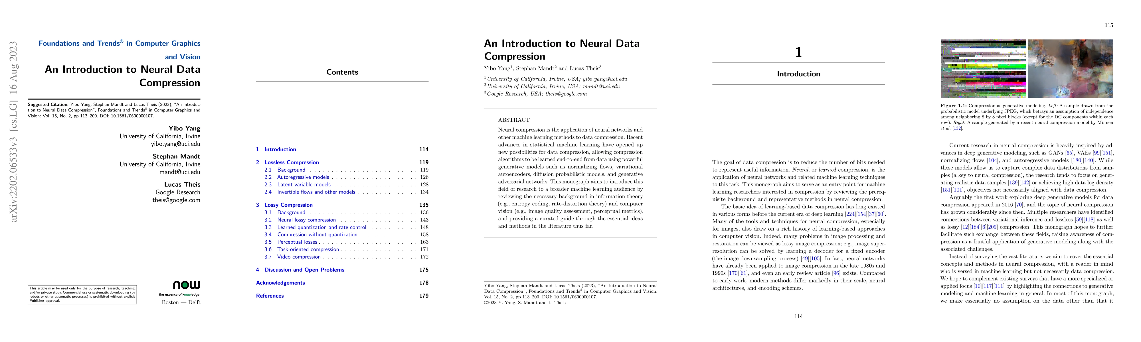 Thumbnail for An Introduction to Neural Data Compression
