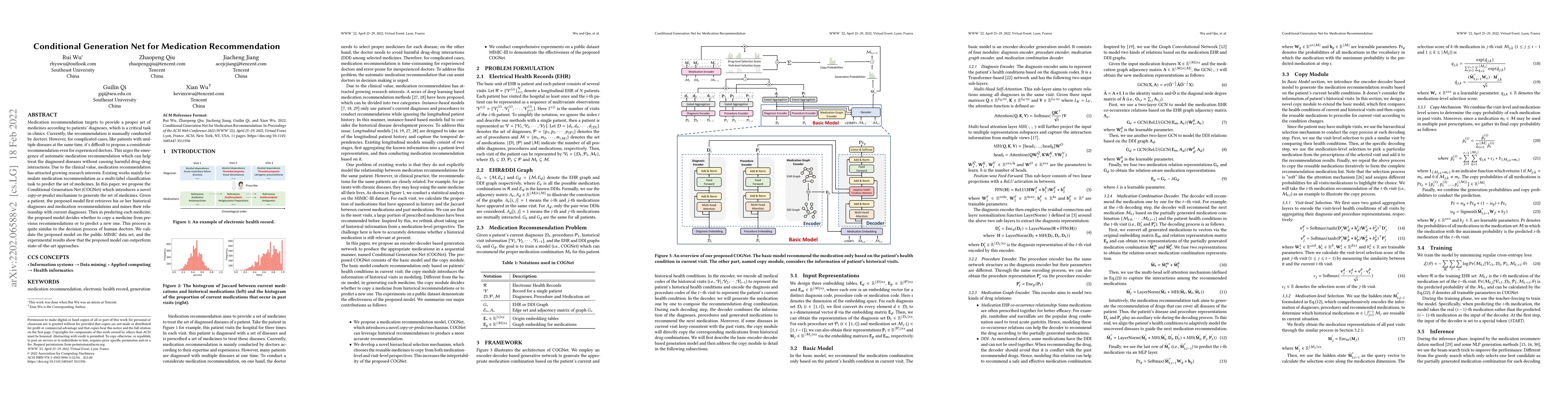 Thumbnail for Conditional Generation Net for Medication Recommendation