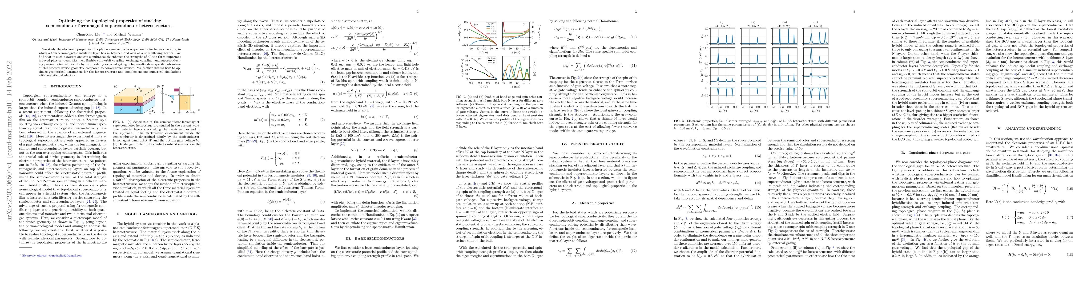 Thumbnail for Optimizing the topological properties of stacking
  semiconductor-ferromagnet-superconductor heterostructures