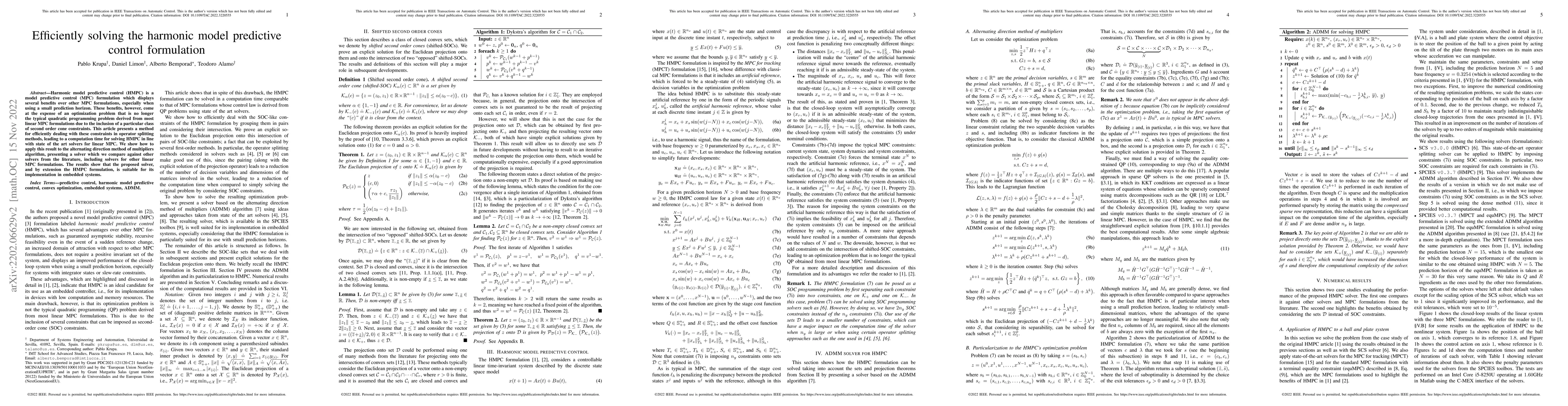 Thumbnail for Efficiently solving the harmonic model predictive control formulation