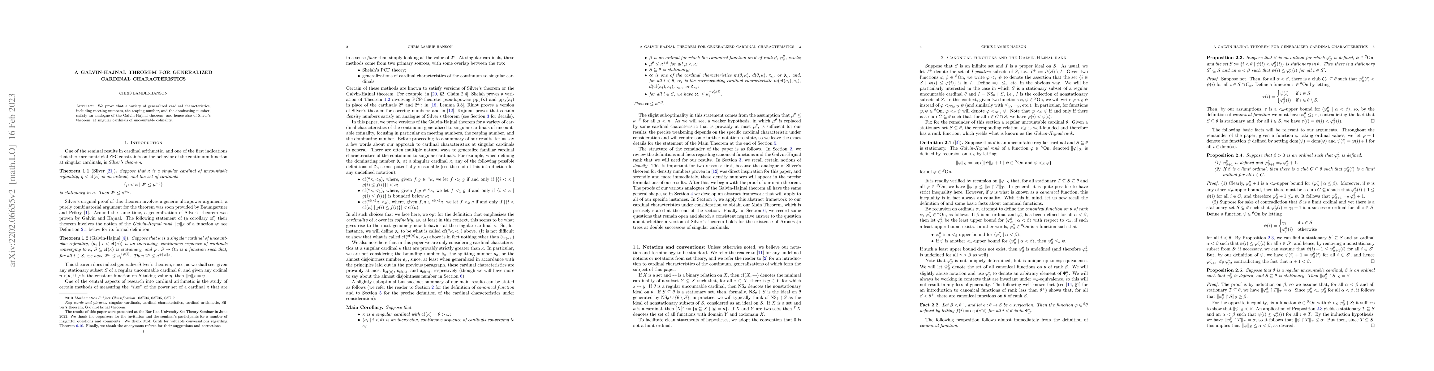 Thumbnail for A Galvin-Hajnal theorem for generalized cardinal characteristics