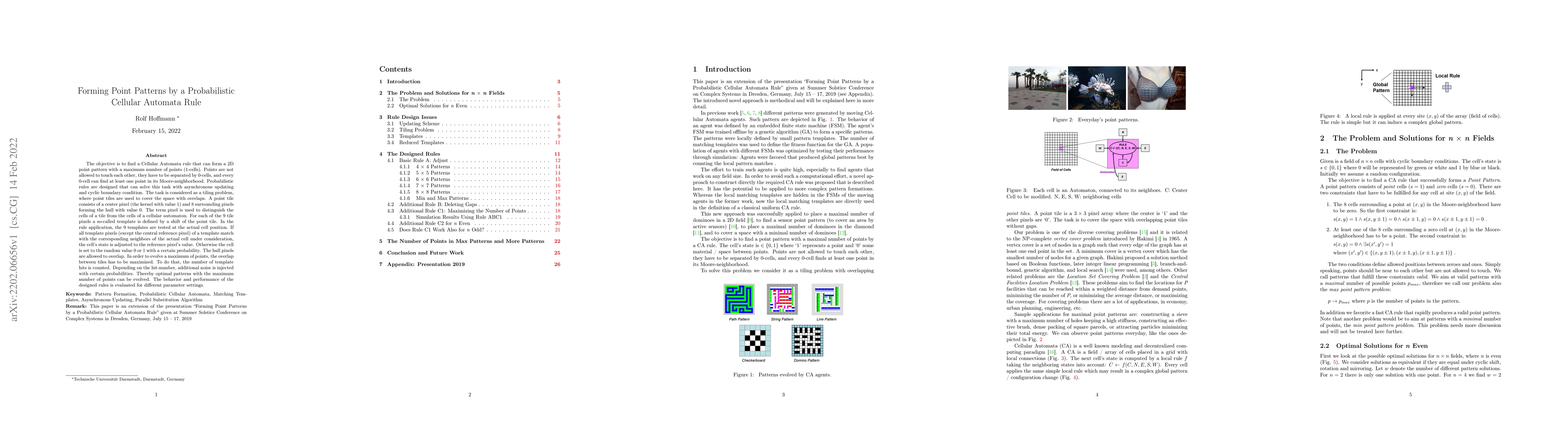 Thumbnail for Forming Point Patterns by a Probabilistic Cellular Automata Rule