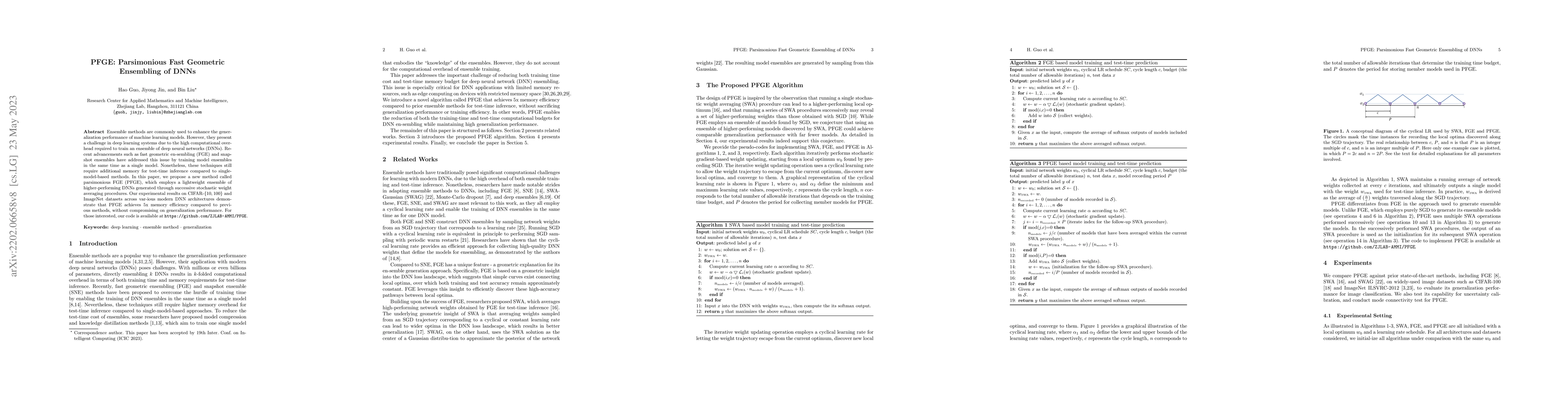 Thumbnail for PFGE: Parsimonious Fast Geometric Ensembling of DNNs