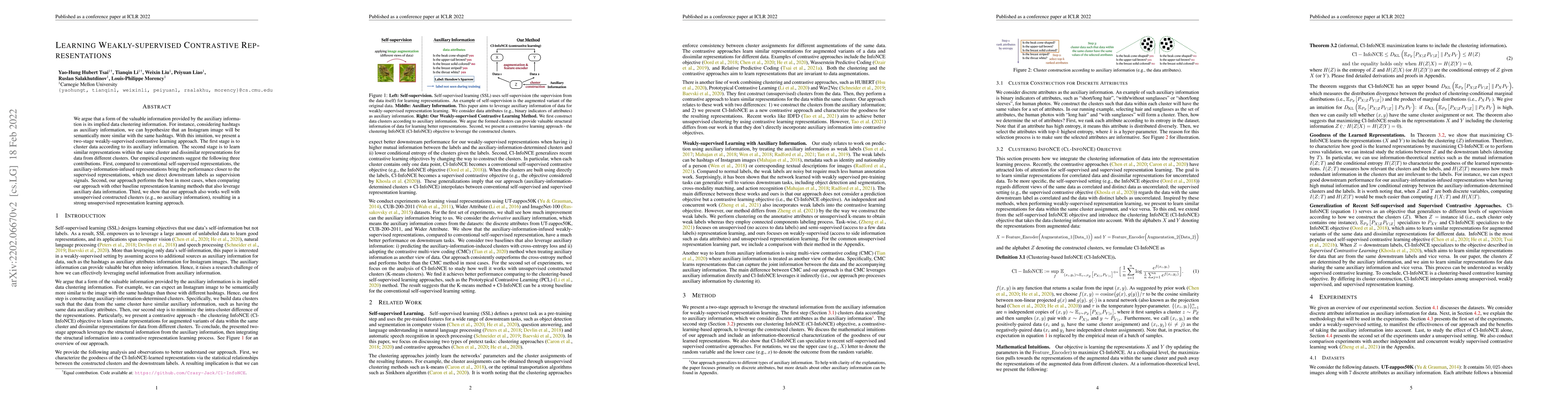 Thumbnail for Learning Weakly-Supervised Contrastive Representations