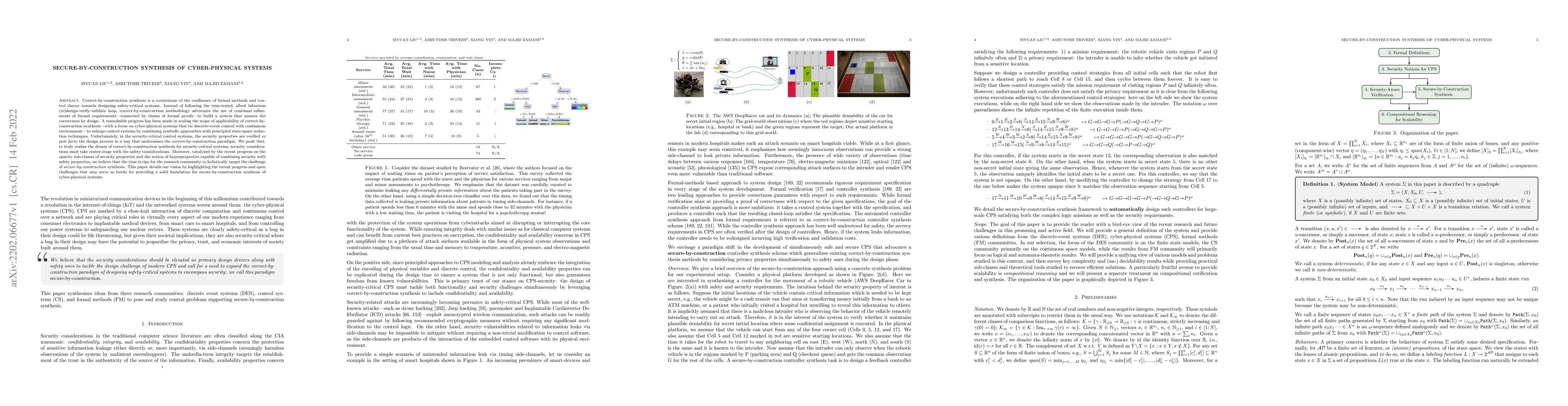 Thumbnail for Secure-by-Construction Synthesis of Cyber-Physical Systems