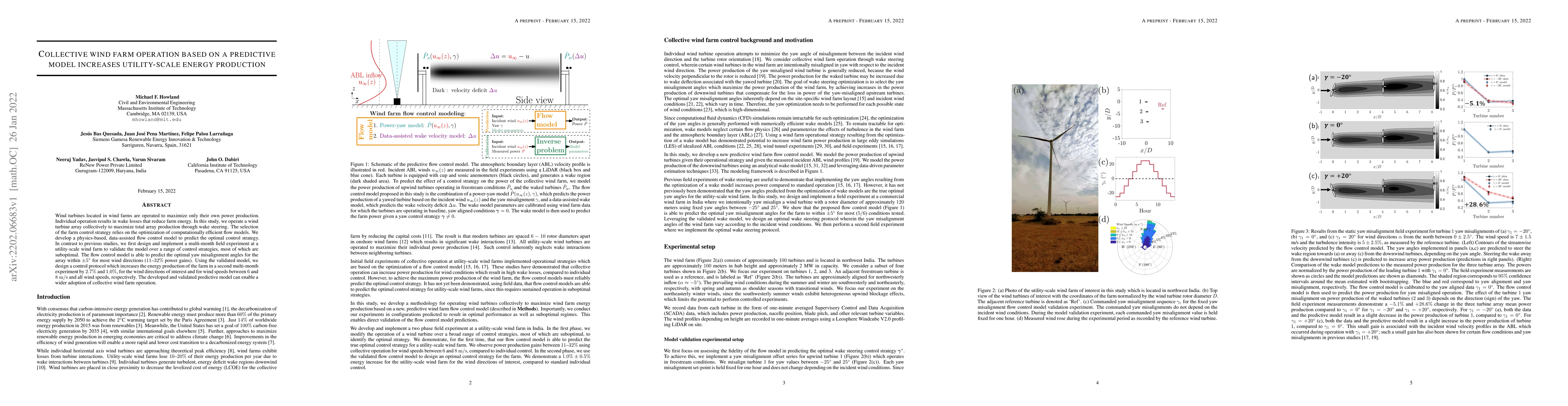 Thumbnail for Collective wind farm operation based on a predictive model increases
  utility-scale energy production