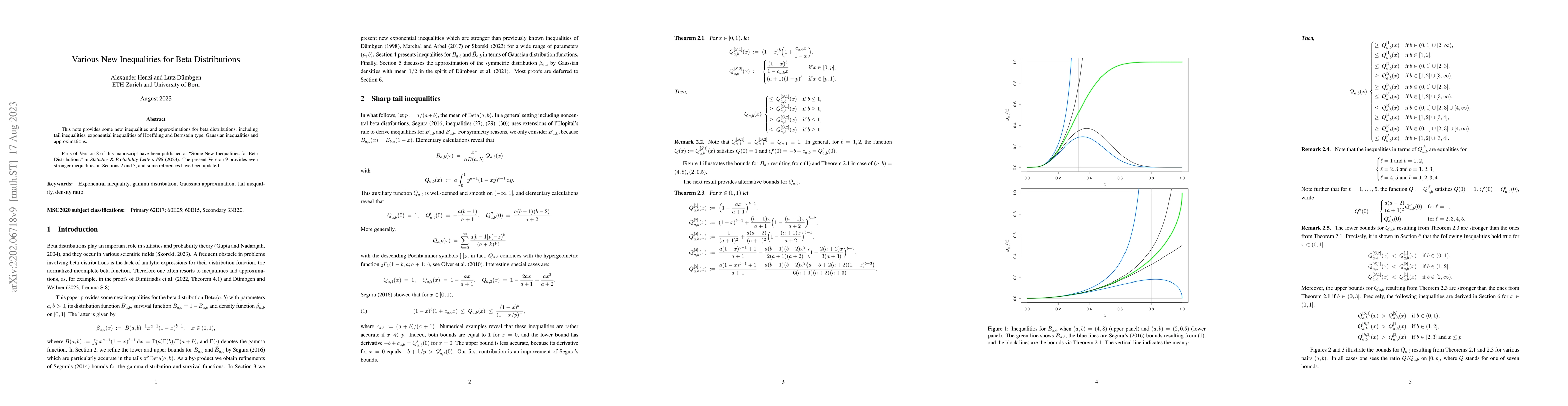 Thumbnail for Various New Inequalities for Beta Distributions