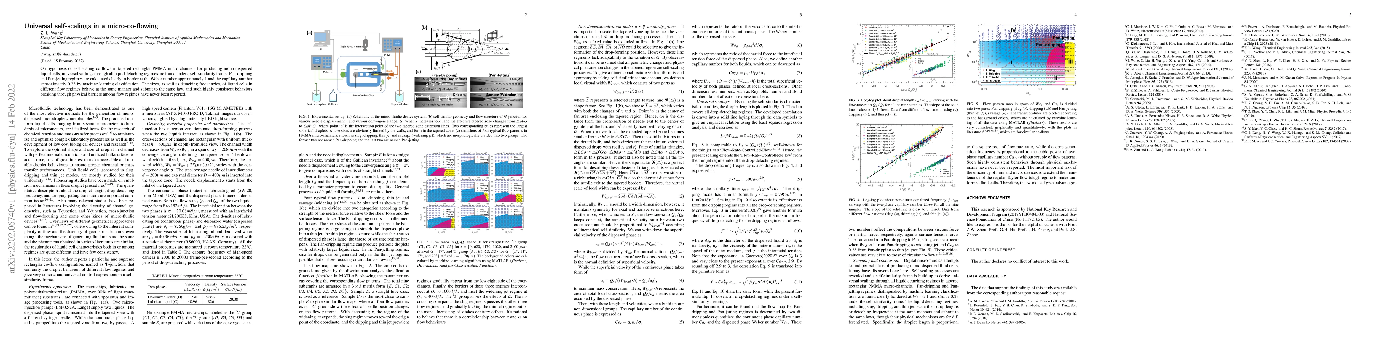 Thumbnail for Universal self-scalings in a micro-co-flowing