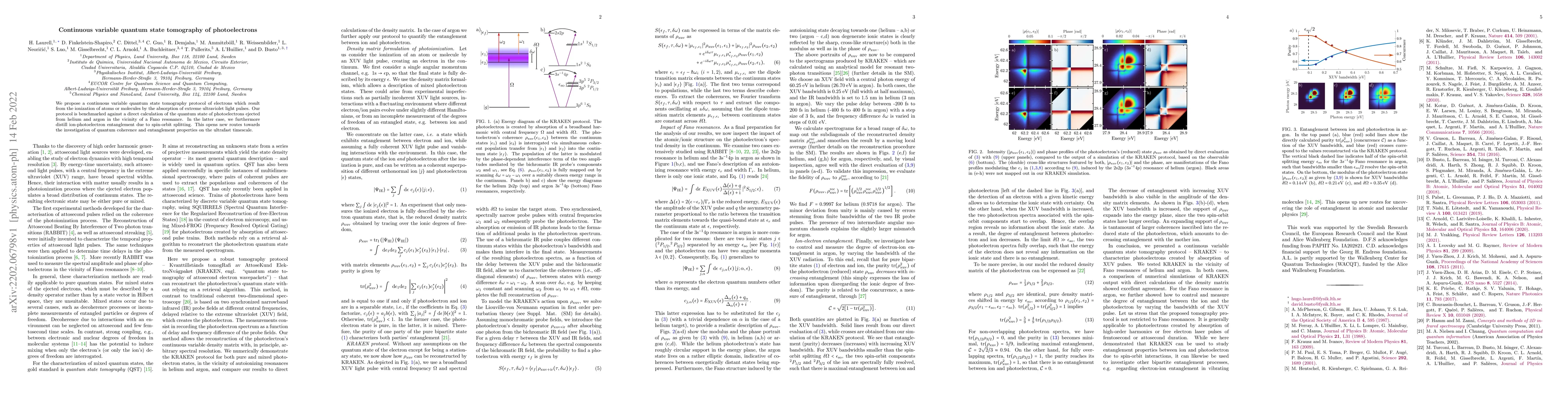 Thumbnail for Continuous variable quantum state tomography of photoelectrons