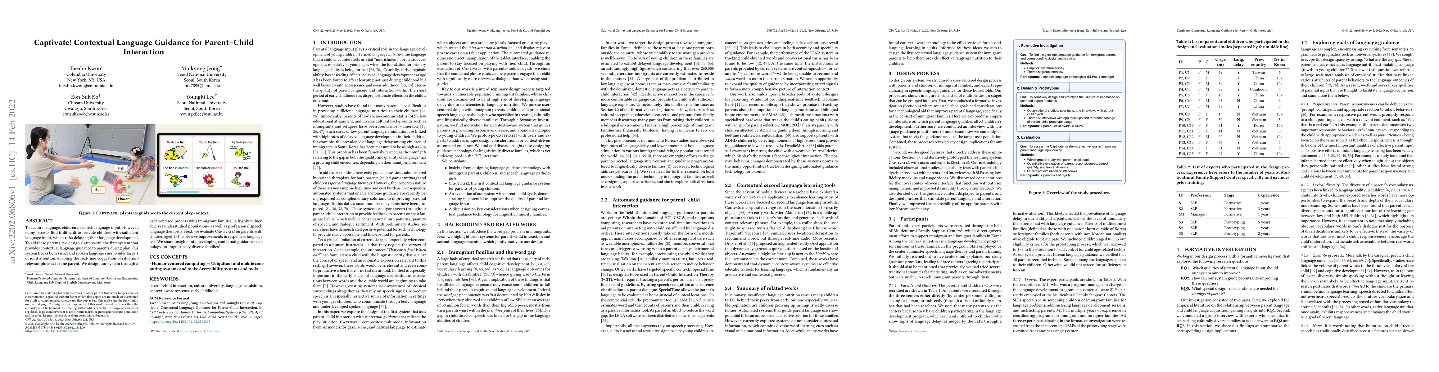 Thumbnail for Captivate! Contextual Language Guidance for Parent-Child Interaction