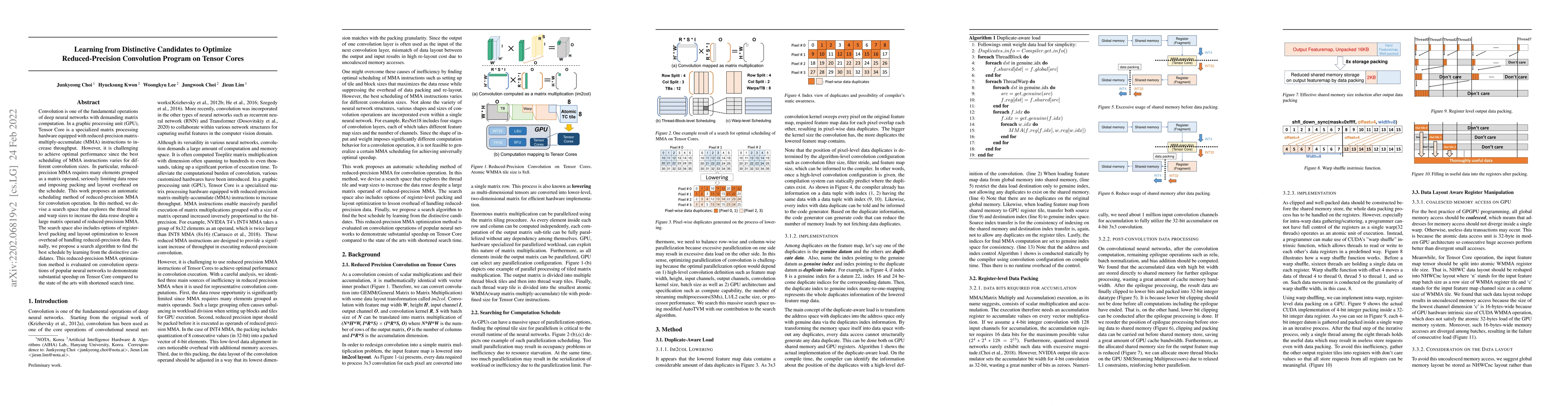Thumbnail for Learning from distinctive candidates to optimize reduced-precision
  convolution program on tensor cores