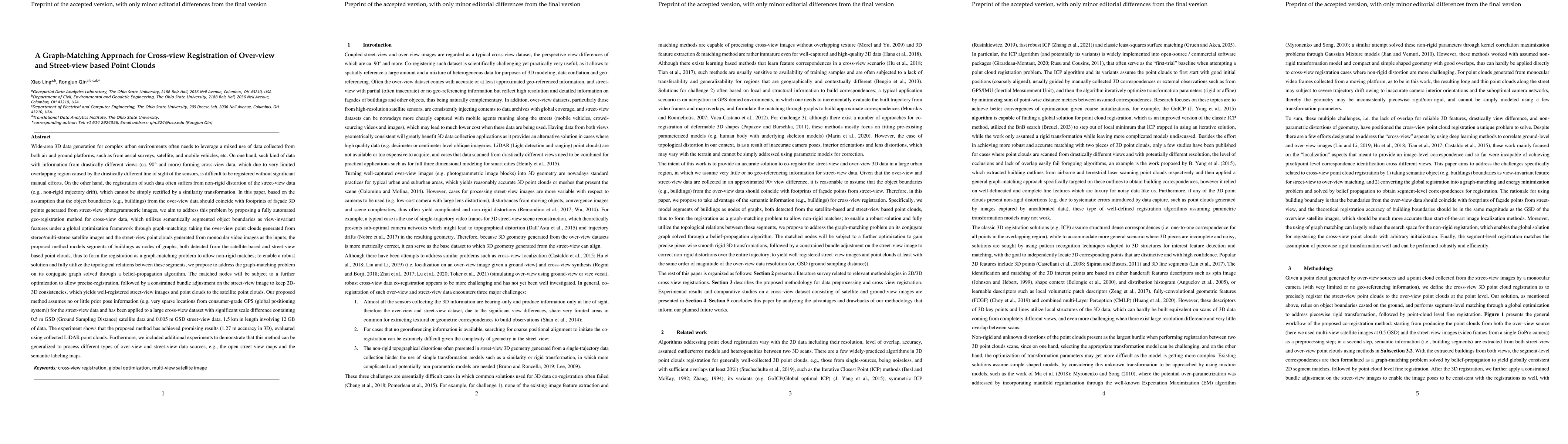 Thumbnail for A Graph-Matching Approach for Cross-view Registration of Over-view 2 and
  Street-view based Point Clouds