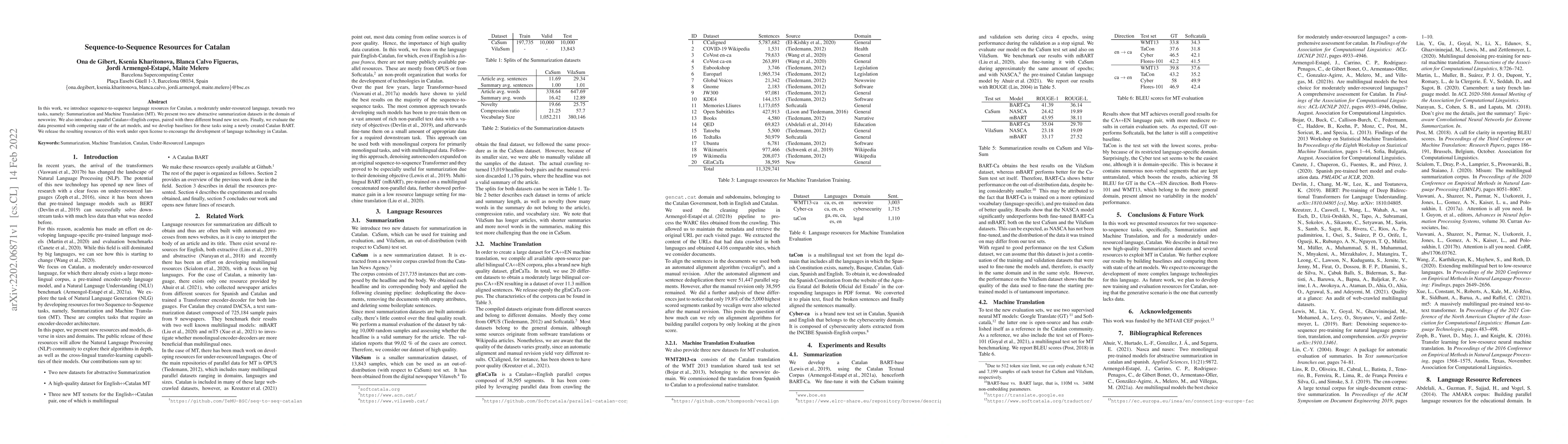 Thumbnail for Sequence-to-Sequence Resources for Catalan