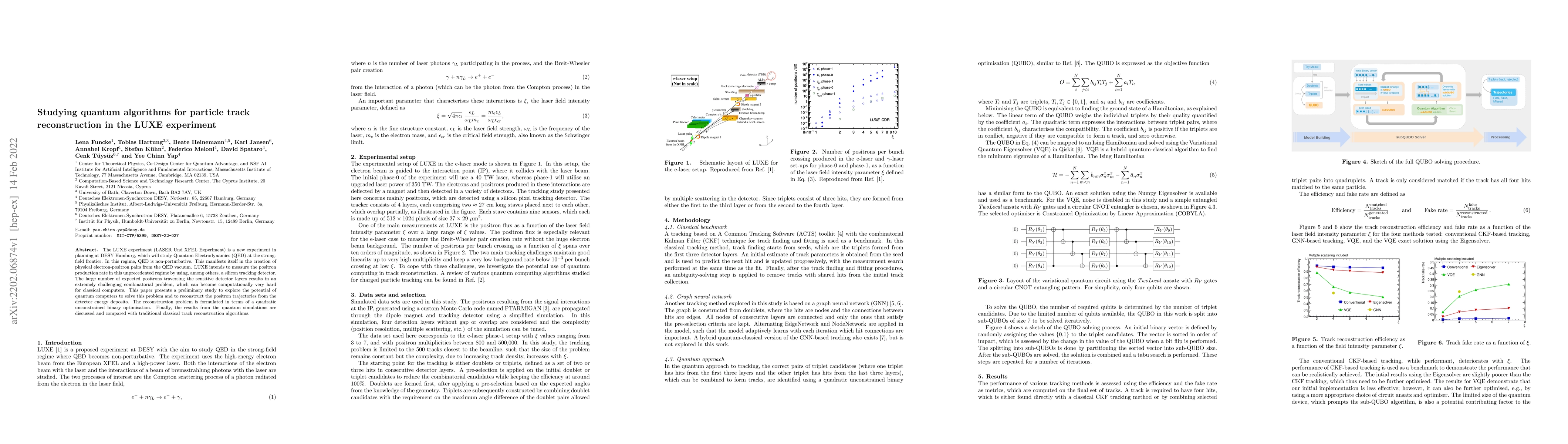 Thumbnail for Studying quantum algorithms for particle track reconstruction in the
  LUXE experiment