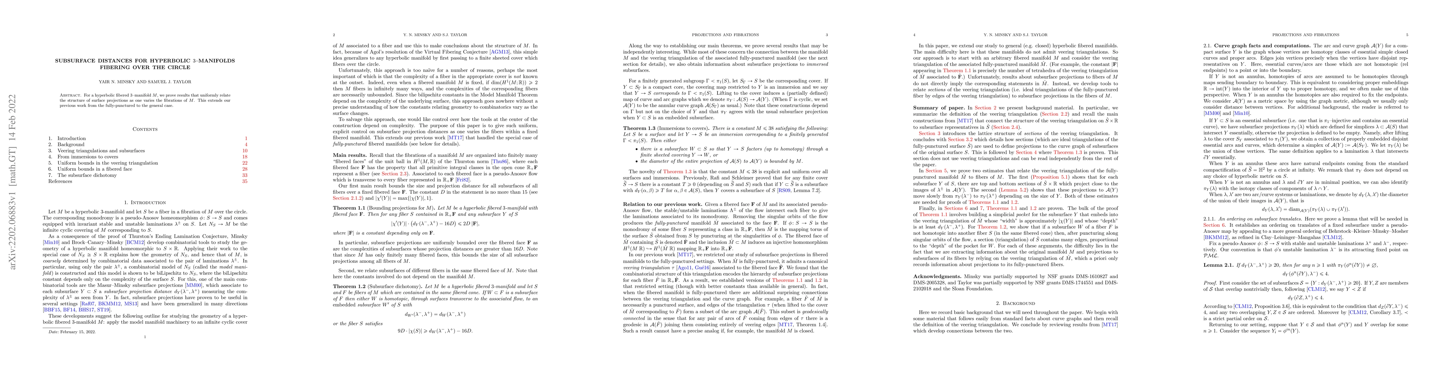 Thumbnail for Subsurface distances for hyperbolic 3-manifolds fibering over the circle