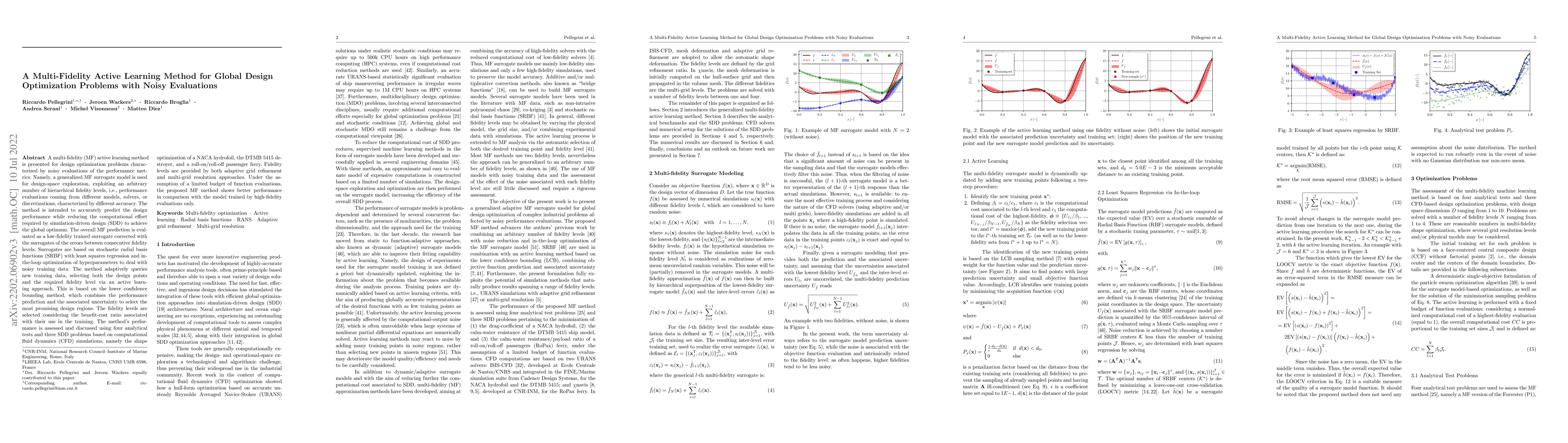 Thumbnail for A Multi-Fidelity Active Learning Method for Global Design Optimization
  Problems with Noisy Evaluations