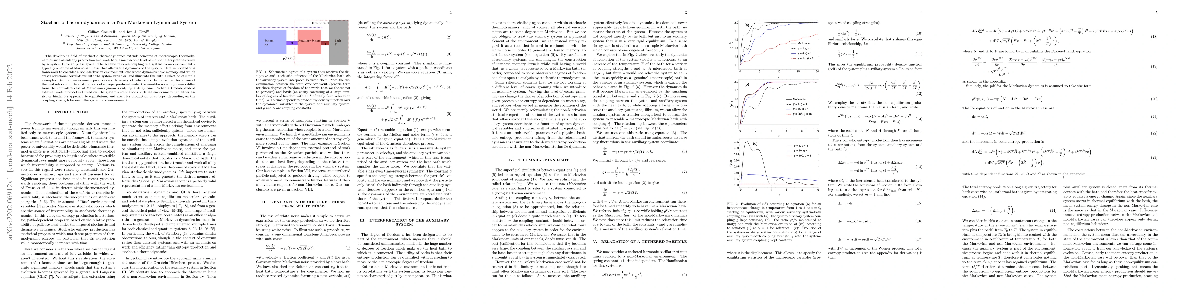 Thumbnail for Stochastic Thermodynamics in a Non-Markovian Dynamical System