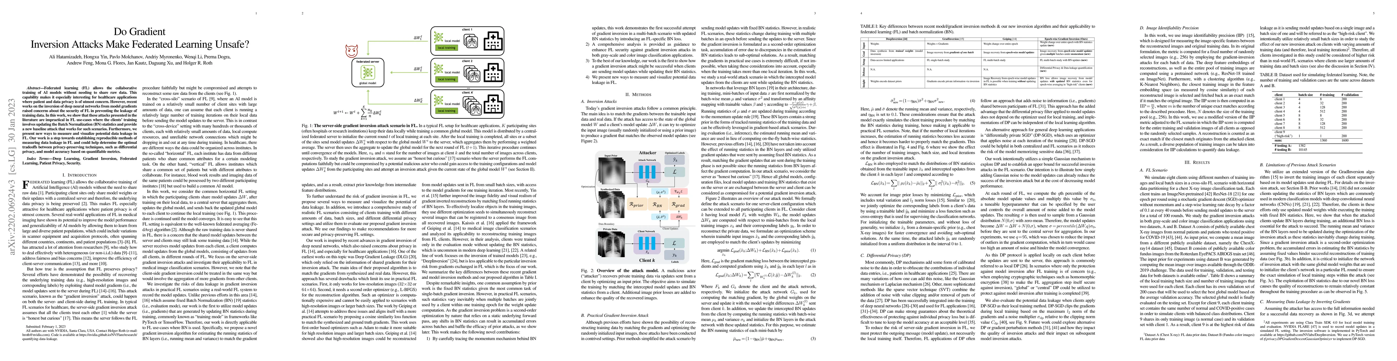 Thumbnail for Do Gradient Inversion Attacks Make Federated Learning Unsafe?